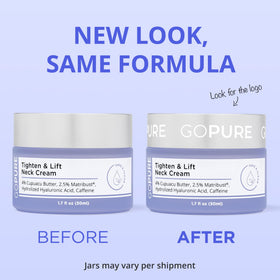 goPure Neck & Chest Moisturizer Cream back view packaging