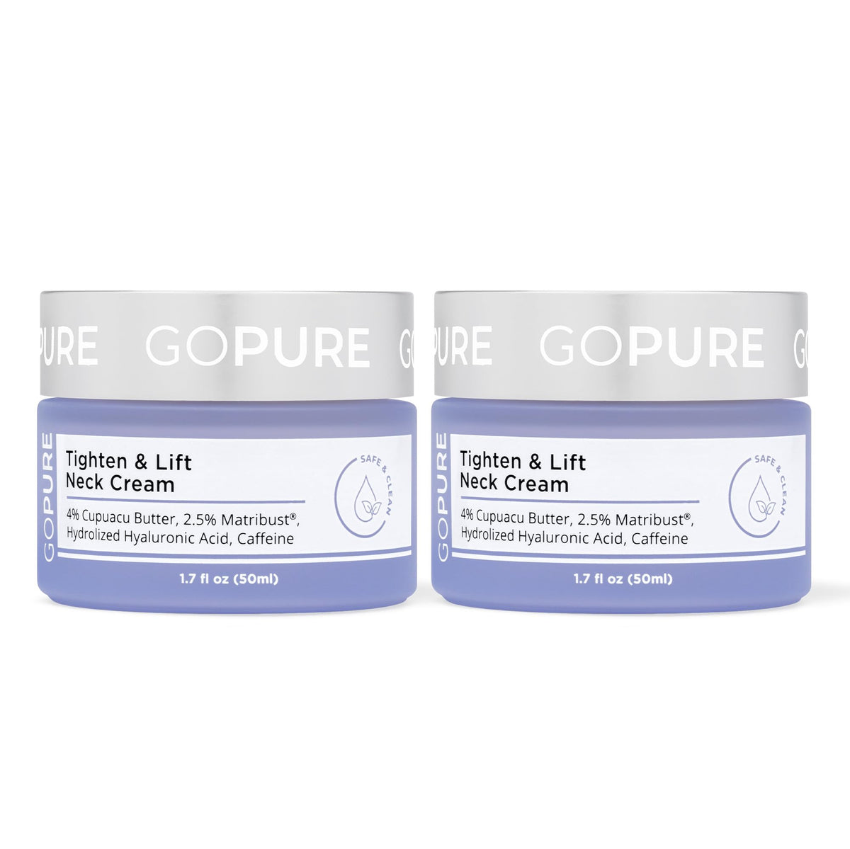 goPure Neck & Chest Moisturizer Cream front view packaging