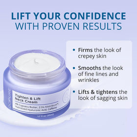 goPure Neck Cream application on neck