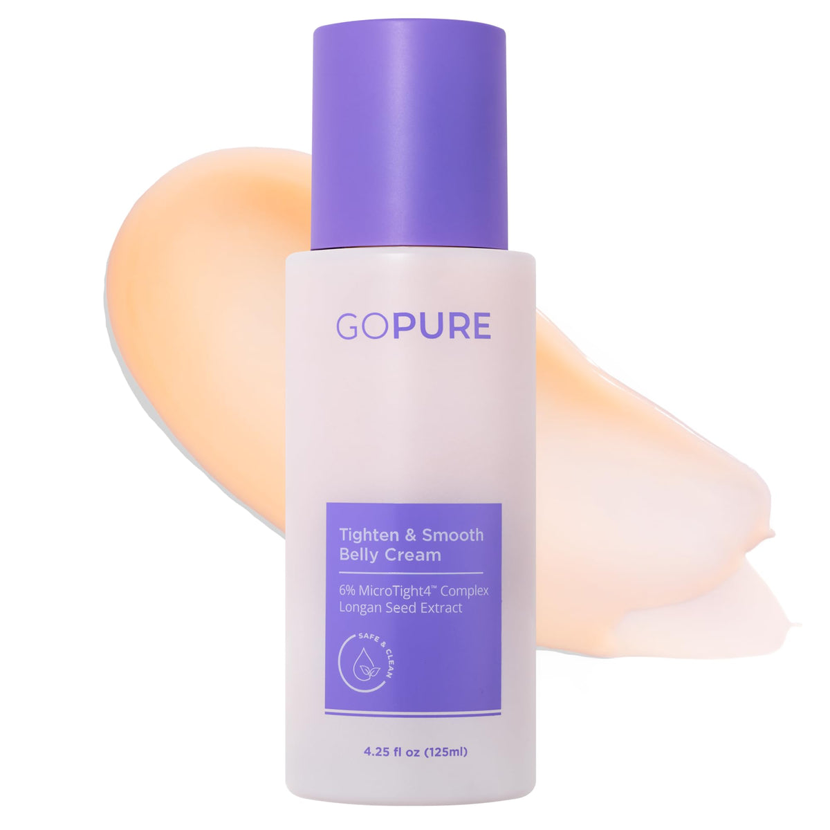 goPure Tighten & Smooth Belly Cream 4.25oz front view