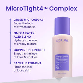 goPure Tighten & Smooth Belly Cream in bathroom setting