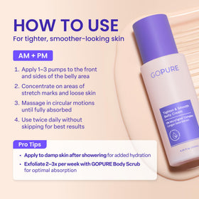 goPure Tighten & Smooth Belly Cream with coconut oil and shea butter