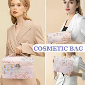 Gosect Makeup Bag Set all three sizes displayed together