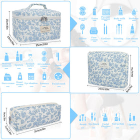 Gosect Makeup Bag Set showing three sizes stacked together