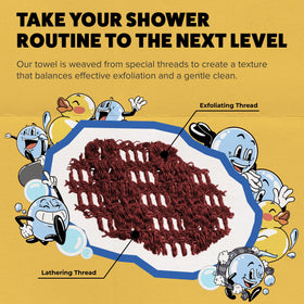 GOSHI Exfoliating Shower Towel packaging front
