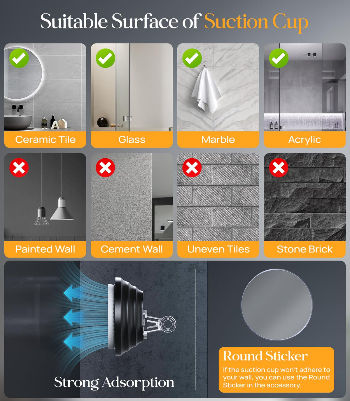 Gospire Heated Shower Mirror packaging display