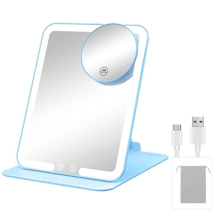 Gospire Travel Makeup Mirror front view with LED lights