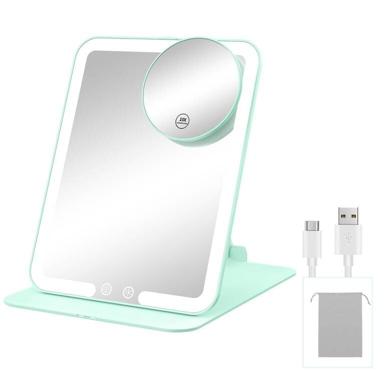 Gospire Travel Makeup Mirror front view with LED lights