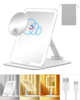 Gospire Travel Makeup Mirror front view with lights