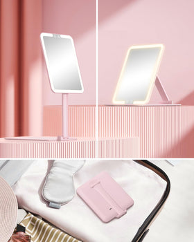 Gospire Travel Makeup Mirror lifestyle scene on a vanity