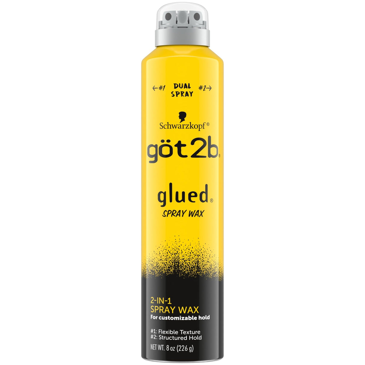 Got2B Glued Spray Wax 2-in-1 dual nozzle front view