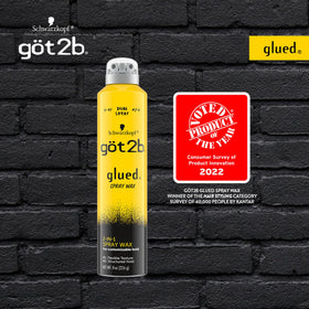 Got2B Glued Spray Wax nozzle positions for flexible and structured hold