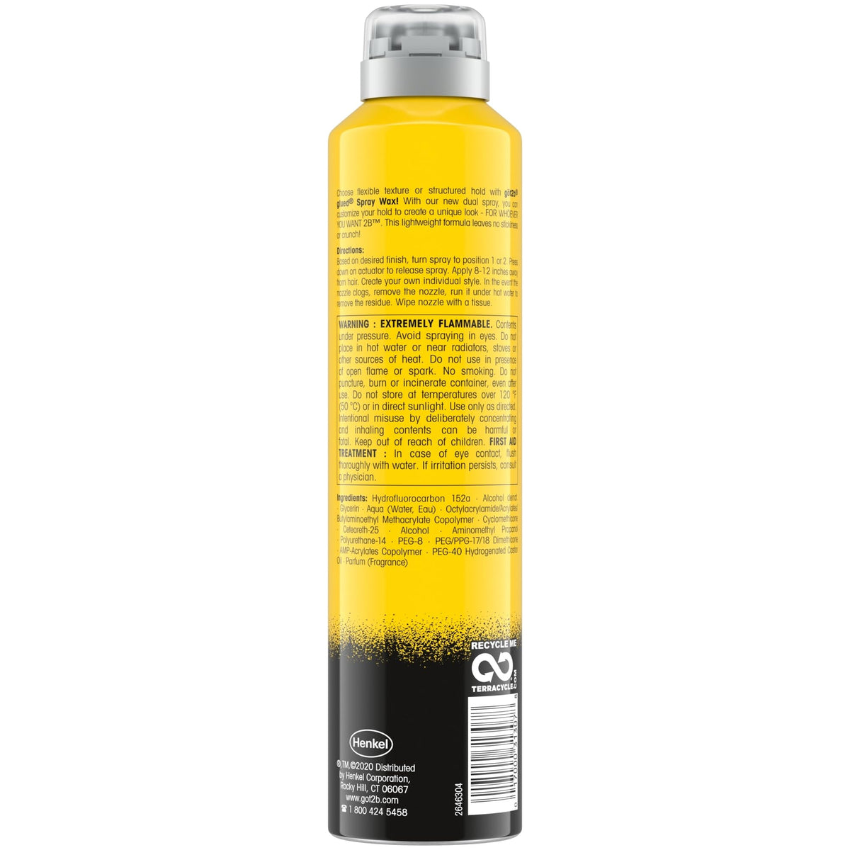Got2B Glued Spray Wax packaging details