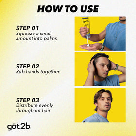 Got2B Glued Styling Spiking Hair Gel in use during styling