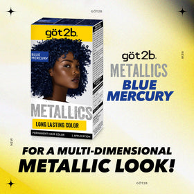 Got2B Metallics Blue Mercury hair colour before and after