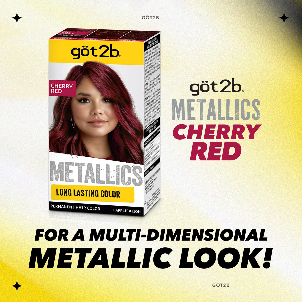 Got2B Metallics Cherry Red color cream and developer tubes