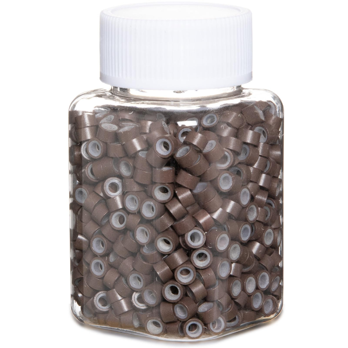 GOTDYA 1000pcs brown hair extension beads front view