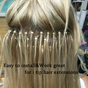 GOTDYA hair extension beads showing size dimensions