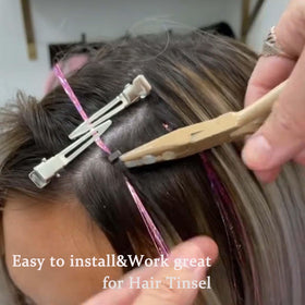 GOTDYA micro rings being used in hair extension application