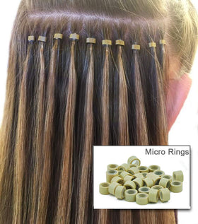 GOTDYA micro rings on a hair extension