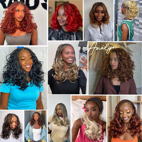GOTEFERBE French Curl Braiding Hair 12 Inch displayed with accessories