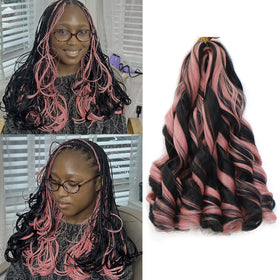 GOTEFERBE French Curl Braiding Hair 12 Inch front view