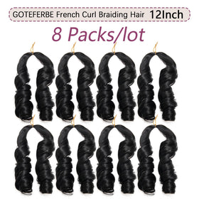 GOTEFERBE French Curl Braiding Hair 12 Inch packaging