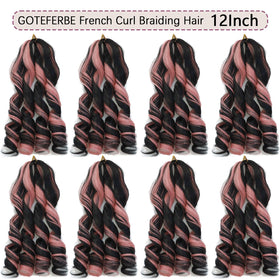 GOTEFERBE French Curl Braiding Hair 12 Inch side view