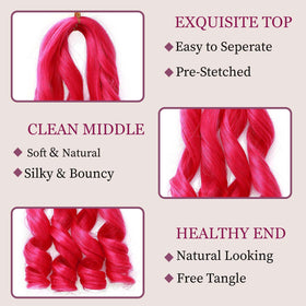GOTEFERBE French Curl Braiding Hair 12 Inch styled in box braids