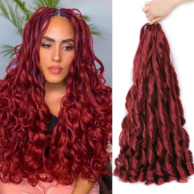 GOTEFERBE French Curl Braiding Hair 18 Inch front view