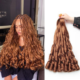GOTEFERBE French Curl Braiding Hair 18 Inch front view