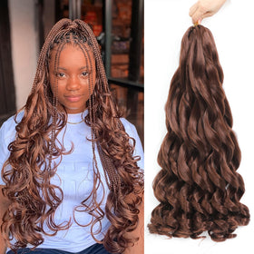 GOTEFERBE French Curl Braiding Hair 18 inch front view