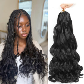 GOTEFERBE French Curl Braiding Hair 18 Inch front view