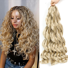 GOTEFERBE French Curl Braiding Hair 18 Inch front view