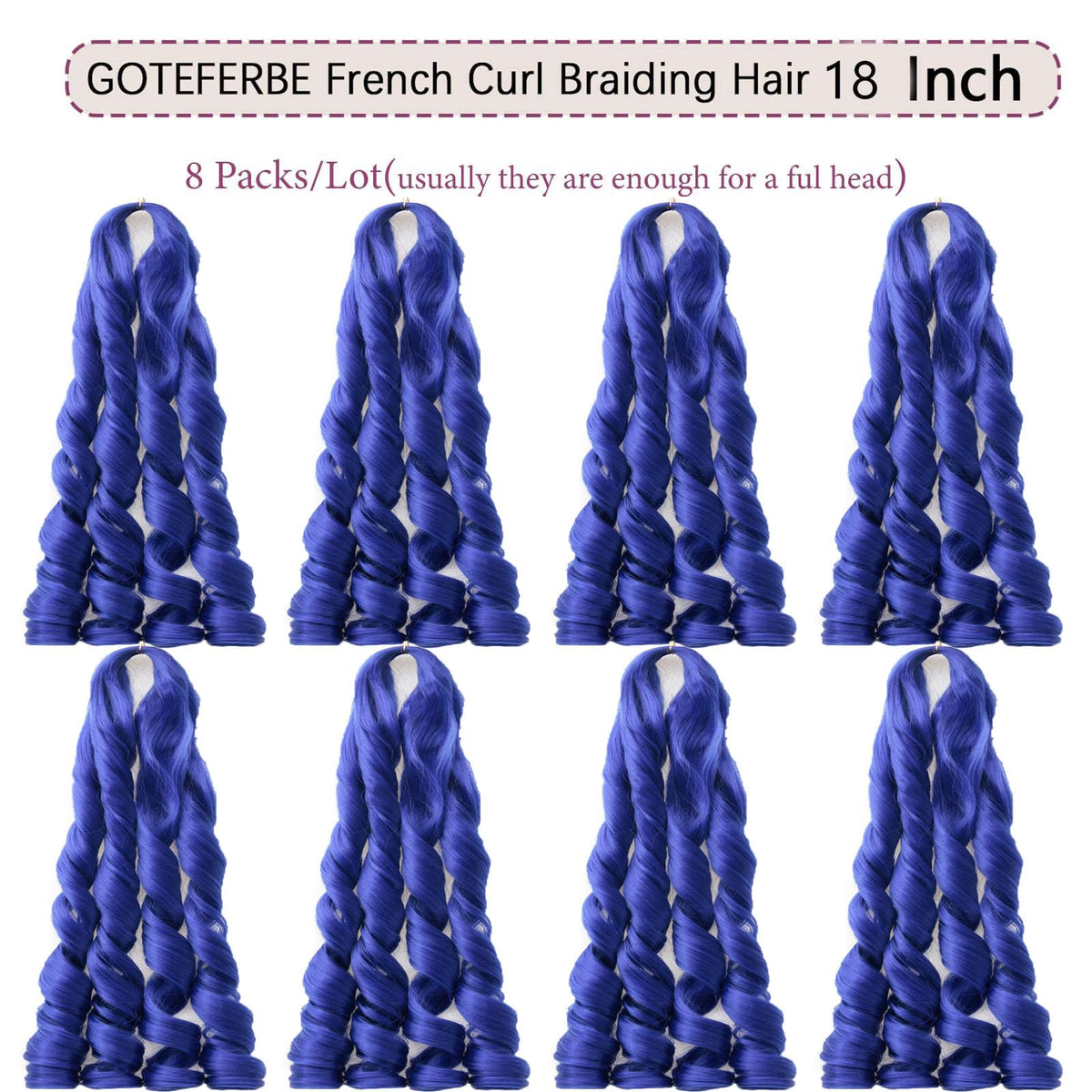 GOTEFERBE French Curl Braiding Hair 18 Inch loose waves