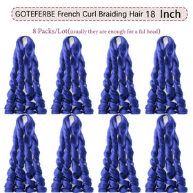 GOTEFERBE French Curl Braiding Hair 18 Inch loose waves