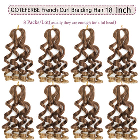 GOTEFERBE French Curl Braiding Hair 18 Inch packaging