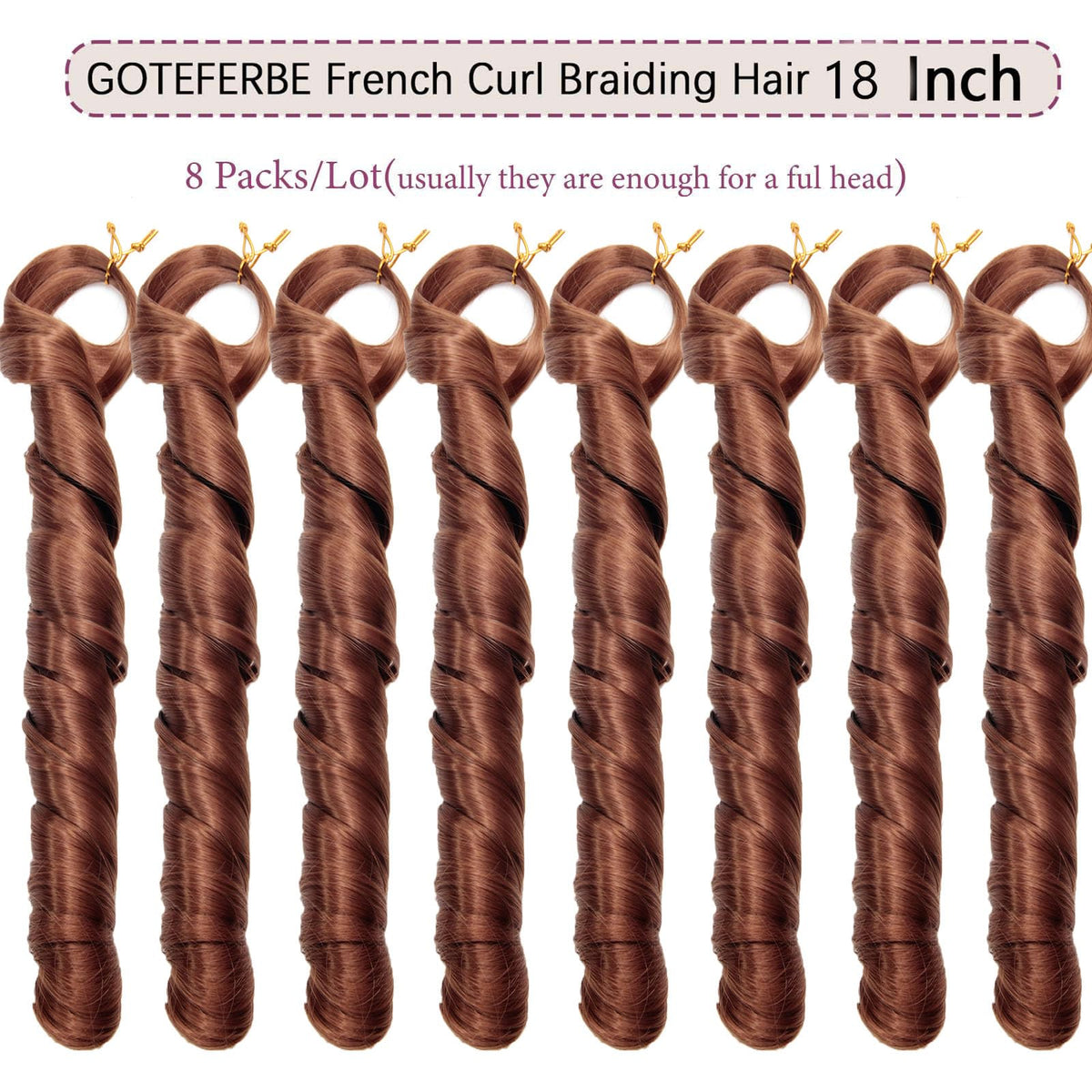 GOTEFERBE French Curl Braiding Hair 18 Inch showing texture