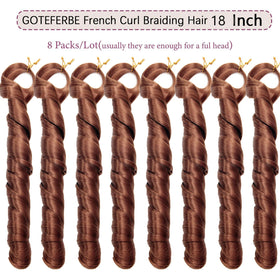 GOTEFERBE French Curl Braiding Hair 18 Inch showing texture