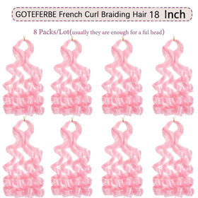 GOTEFERBE French Curl Braiding Hair 18 Inch soft texture close-up
