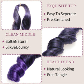 GOTEFERBE French Curl Braiding Hair 18 Inch styled in box braids