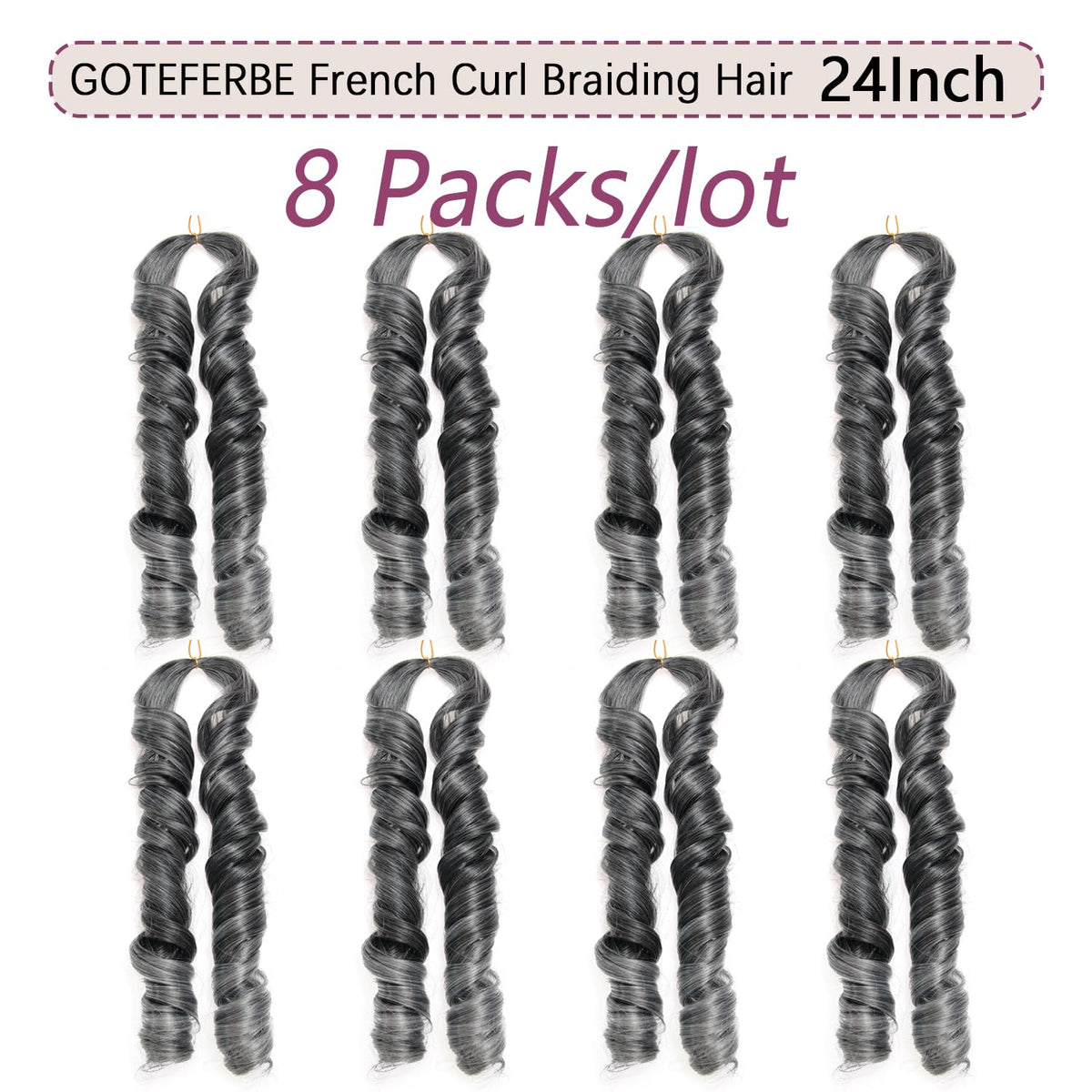 GOTEFERBE French Curl Braiding Hair 24 Inch bouncy curls