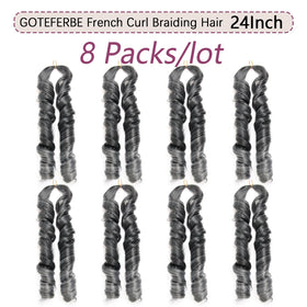 GOTEFERBE French Curl Braiding Hair 24 Inch bouncy curls