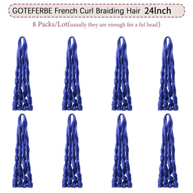 GOTEFERBE French Curl Braiding Hair 24 Inch close-up of curls