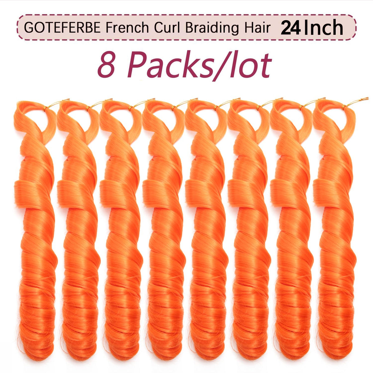 GOTEFERBE French Curl Braiding Hair 24 Inch close-up of texture