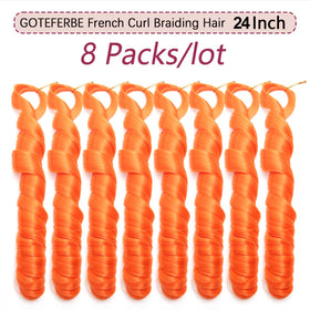 GOTEFERBE French Curl Braiding Hair 24 Inch close-up of texture