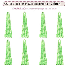 GOTEFERBE French Curl Braiding Hair 24 Inch curly texture