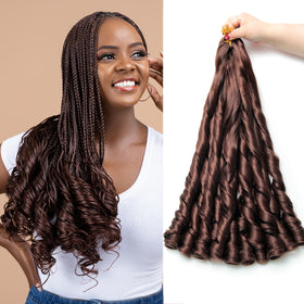 GOTEFERBE French Curl Braiding Hair 24 inch front view