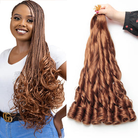 GOTEFERBE French Curl Braiding Hair 24 Inch front view