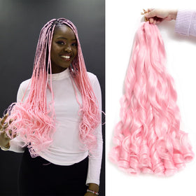 GOTEFERBE French Curl Braiding Hair 24 Inch front view